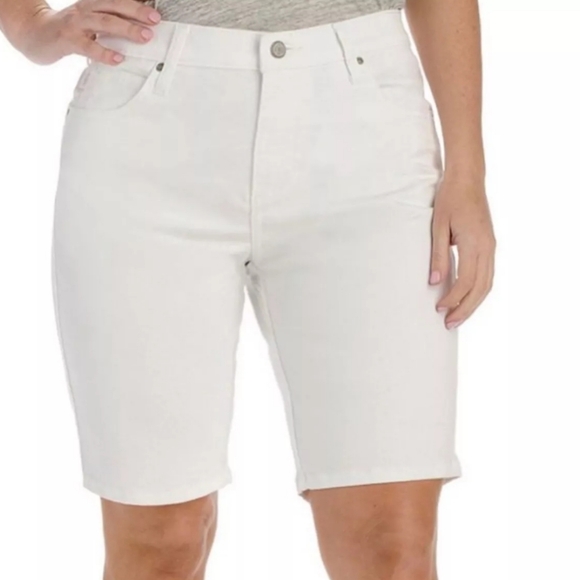 Jen 7 | 7 for All Mankind Womens Denim Bermuda Shorts Stretchy Sz 10 NWT - Picture 3 of 15